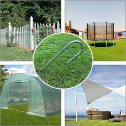 NTHProducts - Tuinpinnen - Grondankers - Zeer robuust - Zilver - Tentpinnen - Ideaal voor tenten, partytenten en schuren - 10 stuks — thumbnail 3