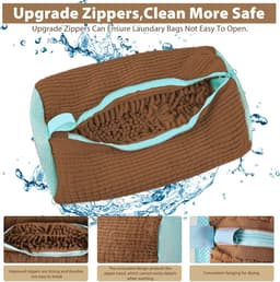 Waszak - Wasnet Voor Schoenen - Waszak Voor Schoenen - Schoenen Waszak - 39 x 19 Cm - Netje Anti-Vervorming - Delicaat Wasgoed - Schoen Wassen - Schoenenwaszak - Wasgoed - Wasmachine - Schoenen / Sneakers - Met Rits En Hangende Ring - Herbruikbaar — thumbnail 4