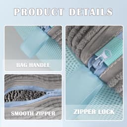Schoenenwaszak, waszak voor wasmachine en droger, herbruikbare schoenenwaszak voor alle soorten en maten schoenen (grijs 1 stuk) — thumbnail 4