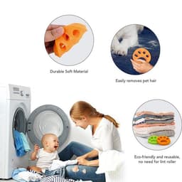 Huisdierhaar verwijderaar - Wasmachine Herbruikbare Haarverwijderaar - Anti haren - Accessoires Wasmachine - Groen - 1 stuk — thumbnail 3