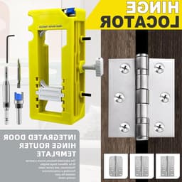 Molen sjabloon voor deurhengsels met opbergruimte en diepte-instelling, verstelbaar voor verschillende hengselgroottes, ideaal voor precisiewerk en houtbewerking — thumbnail 5