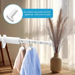 2-Pack Draagbaar Reis Droogrek - Uittrekbaar en Vouwbaar voor Binnen en Buiten, Ideaal voor Kamperen en Appartementen — thumbnail 2