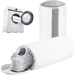 Herbruikbare en duurzame schoenwaszakken van netstof met ritssluiting, 2 stuks voor optimale bescherming van schoenen tijdens het wassen en drogen (wit) — thumbnail 1
