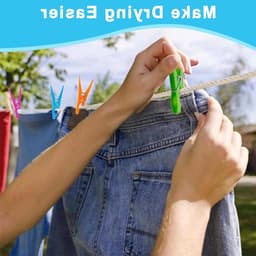Kleurige winddichte wasknijpers, 48 stuks, plastic kledingclips voor waslijnen en sokken, ideaal voor buitengebruik en multifunctioneel. — thumbnail 5