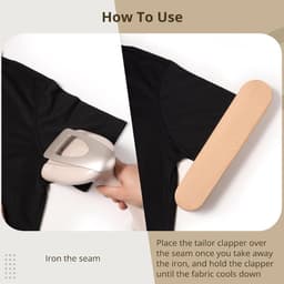 2Pcs Tailor Clappers 7 "12" Dubbelzijdig Gegroefde Houten Kleppers Naaien Gereedschap Voor Drukken Naden Quilten Hemming — thumbnail 4