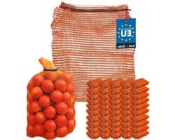 Raschelzakken - Aardappelzakken Fruitzakken - Opslag Groenten Fruit - Optimale Luchtcirculatie - 35 x 50 cm - Oranje — afbeelding 1