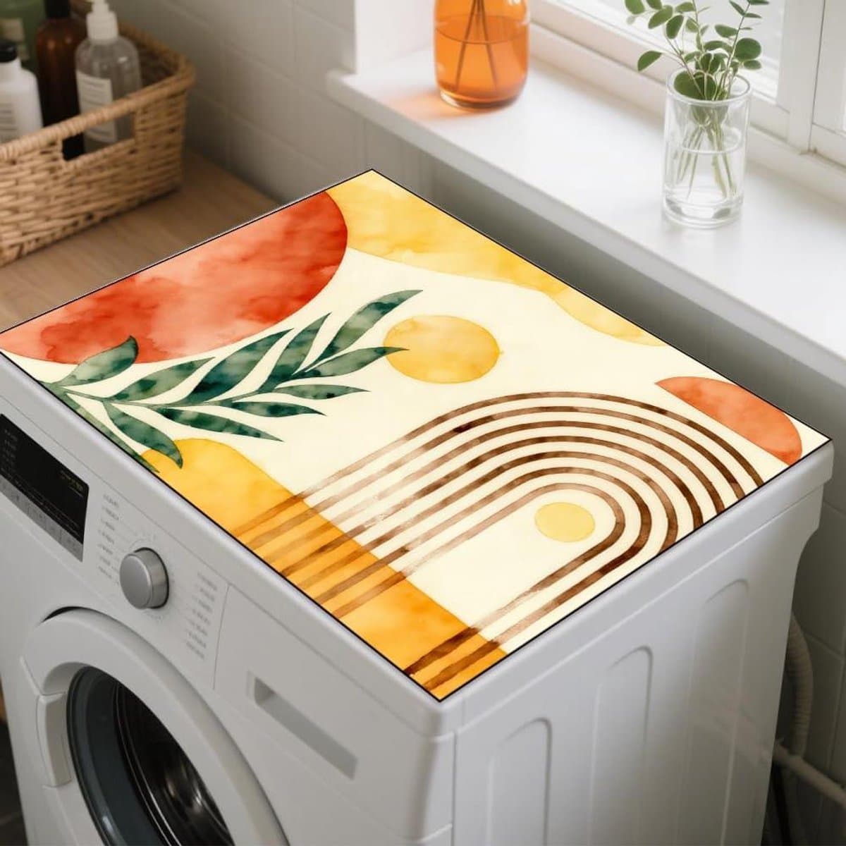 Wasmachinehoes - Beschermhoes Apparaten - Apparaten Beschermen - Antislip Onderkant - 60 x 50 cm - Bohemian Patroon — afbeelding 1