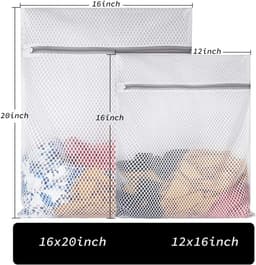 Extra grote waszak van honingraatgaas, duurzaam en herbruikbaar, stijlvolle waszak, reisorganizer Geschikt voor ondergoed, kleding, jeans, handdoeken en sokken (2 stuks 40*50cm + 3 stuks 30*40cm) — thumbnail 5