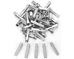 Krokodil Klem Clips - Eendenbek Clips Haarspeld - Haar Styling Accessoires - Tanden Ontwerp - 50 stuks 4.5 cm - Zilver