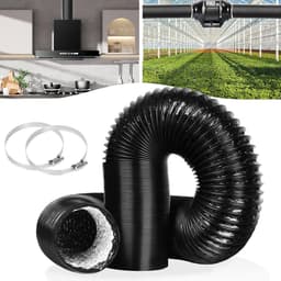 100mm 5M Wasdrogerontluchtingsslang - Flexibele Afvoerslang Voor Wasdroger - Aluminium Geïsoleerde Flexibele Slangenset - Inclusief 2 Klemmen — thumbnail 1