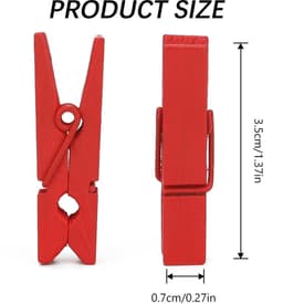 Byshayne- Wasknijpers 50 Stuks - Houten Wasknijpers - Kleine Wasknijpers - Mini Wasknijpers - Fotoclips - Jute Koord 10m - Fotoknijpers — thumbnail 5