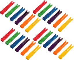 Houten Wasknijpers - Mini Clips - Handwerk Decoratie - Natuurlijk Hout Materiaal - 50 Stuks - Diverse Kleuren — thumbnail 1