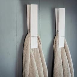 Houten Knijpers - Grote Klemmen - Kleding Ophangen - Wandvriendelijk Ontwerp - 30 cm Lengte - Wit — thumbnail 2