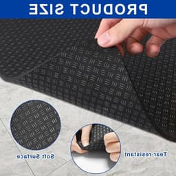 Dubbelzijdige Antislip Anti-trillingsmat 60 x 60 cm voor Wasmachine en Droger, Universele Vloermat voor Badkamer en Keuken, Vuilafstotend en Duurzaam — thumbnail 3