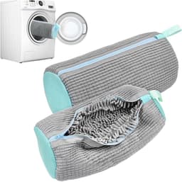 Set van 2 Schoenwaszakken voor de Wasmachine, Herbruikbaar en Geschikt voor Alle Schoenen en Maten, Grijs, Ideaal voor Sneakers en Laarzen — thumbnail 1