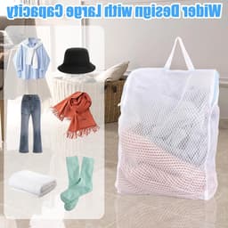 Grote Waszak voor Wasmachine, 50 x 60 cm, 2 Stuks, Met Rits en Handvat, Ideaal voor Kleding, Ondergoed en Shirts — thumbnail 3