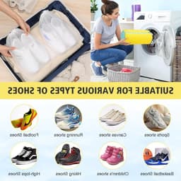 Waszakken voor Schoenen en Sokken, Herbruikbaar en Duurzaam, Bescherming en Efficiënte Reiniging, Geel — thumbnail 3