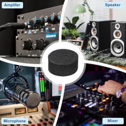 Speaker Isolatie Voetjes - Dempende Pads - Trillingen Dempen - Zelfklevend - 15mm x 8mm - Zwart — thumbnail 2