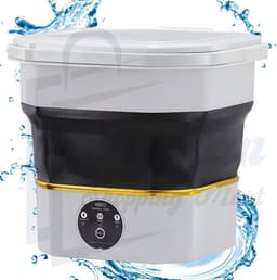 Mini Opvouwbare Wasmachine 6L – Draagbare Reis Wasmachine voor Kleding & Ondergoed – Compact & Energiezuinig – Ideaal voor Camping & Kleine Wasjes – camping wasmachine – centrifuge – kleine wasmachine – mini wasmachine met centrifuge – 76867 — thumbnail 2