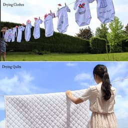 Katoenen Waslijn - Kledinglijn Touw - Kleding Drogen - Natuurlijk Katoen - 15 Meter - Wit — thumbnail 2