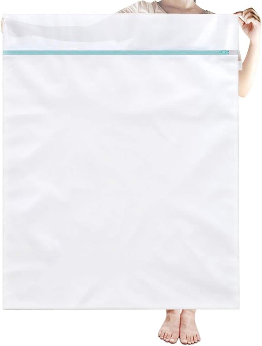 Grote Waszakken van Mesh 90 x 110 cm met Rits voor Kleding, Beddengoed en Reizen - Ideaal voor Wasmachine en Organisatie van Vuile Kleding — afbeelding 1