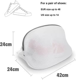 Zeynomax - Waszak voor Schoenen - 2-delige Mesh Waszak - Bescherming en Duurzaam - Schoenen Bewaren - Wasbescherming - Handig voor Wassen - Geschikt.. — thumbnail 3
