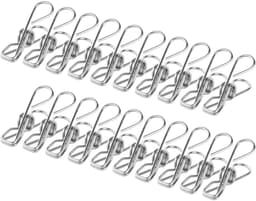 aladdien - Wasknijpers - Roestvrij staal - Sterke grip - 100 stuks - Waslijn en kledinghanger - Duurzaam en winddicht - Voor thuis en kantoor — thumbnail 1