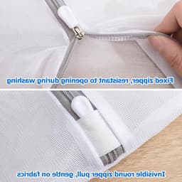 Set van 4 Waszakken voor de Wasmachine, Polyester Materiaal met Rits, 60 × 80 cm en 90 × 110 cm, Herbruikbare en Duurzame Waszakken voor Kleding, Beddengoed en Broeken — thumbnail 4