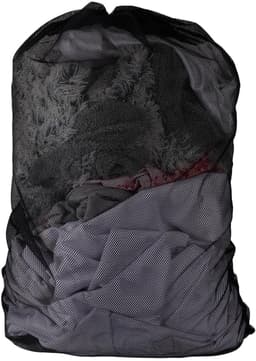 Dailygoody - Grote Net Waszak 60x90cm - Waszak met Trekkoord - Zwart - Machinewasbaar - Geschikt voor Kleding - Ideaal voor Thuis en Reizen — thumbnail 1