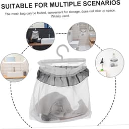 Wasmand Net - Opbergtas - Wasknijpers Opbergen - Met Hanger - 24.5 cm - Zoals Getoond — thumbnail 5