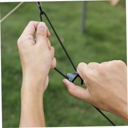 Outdoor Waslijn - Kledinglijn Clips - Reizen Kamperen - Verstelbaar Lichtgewicht - 500 cm - Zwart — thumbnail 3