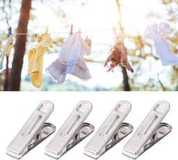 Dailygoods- Wasknijpers 20 Stuks - Roestvrij Staal - Kleding Clips - Sterke Klemkracht - Handzaam Ontwerp - Voor Ondergoed en Wasgoed - Kledingclips — thumbnail 3