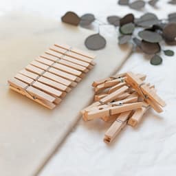 Wasknijpers Hout - Kledingknijpers - Was ophangen - Gemaakt in Duitsland - 7.2 cm - Bruin — thumbnail 3