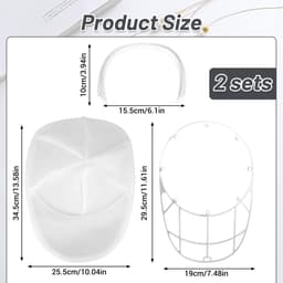 Cap Washer - 2 Stuks - Pettenwasser met Frame & Waszak - Waszakje voor Petten - Beschermt de Vorm - Universeel Maat — thumbnail 5