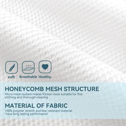 Set van 3 waszakken met grove maas – Maat M – 30 x 40 cm – Beschermende netzakken voor machinewas – Ideaal voor truien, lingerie, donsjassen en kleding – Geschikt voor ondergoed, sokken en delicate was — thumbnail 5