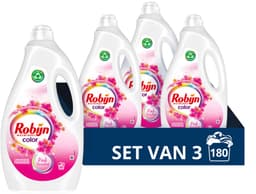 Robijn - Vloeibaar Wasmiddel Color Pink Sensation 60 Wasbeurten - 3 x 3 liter - Voordeelverpakking — thumbnail 1