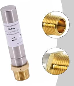 Waterhamer Demper - Slagdemper - Apparaat Bescherming - Roestvrij Staal - 1/2 Inch NPT - Zilver — thumbnail 2