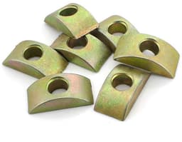 Dailygoods- Half Moon Washer 12 Stuks - Halve Maan Spacer - Meubel Connector - Gatdiameter 8mm - Bronzen Toon - Legering - Meubelmoer — thumbnail 4