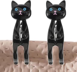 Kledingknijpers Kat - Wasknijpers Decoratief - Kleding Ophangen - Antislip Ontwerp - 7.3 cm - Zwart — thumbnail 1