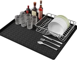Afdekking voor Wasmachine - Apparaatmat Beschermmat - Apparaten Beschermen - Hittebestendig en Antislip - 60 x 60 cm - Zwart — thumbnail 1