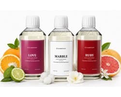 STEAMSTORY - Wasparfum Love Bundel 3x 250ml - Luxe Geur Booster - Wasgeur - Langdurige frisheid - Love Ruby Marble — afbeelding 1