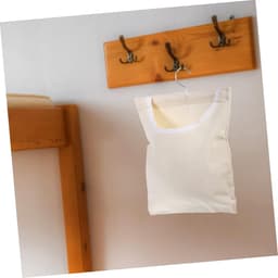 Wasknijper Opbergtas - Kleding Clips Houder - Was ophangen - Draaibare Haak - 35x27x1CM - Beige — thumbnail 5
