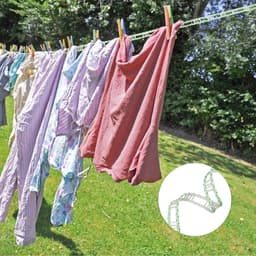 Waslijn 2 stuks - Droglijn Outdoor - Kleding Drogen - Rooster Scheidingswand - 16 meter - Roze Groen — thumbnail 5