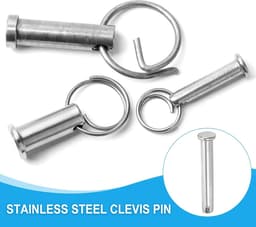 10x25mm Single Eyelets - 4pcs 304 Stainless Steel Flat Head - Tow Bar Spindle Lock System - Hinge Bevestiging - Zilver — thumbnail 3