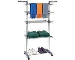 Droogrek voor binnen - Opvouwbare droogtoren - Kleding snel drogen - Inklapbare voeten - 75 x 64 x 170 cm