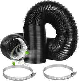 Afvoerslang Ventilatie - Flexibele Buis - Lucht Afvoeren - Hoge Temperatuur Bestendig - 125 mm Diameter - Zwart — thumbnail 1