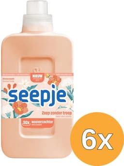 Seepje Wasverzachter Bloesemzacht - 6 x 750 ml - Voordeelverpakking — thumbnail 1
