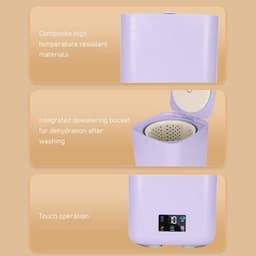 Dailygoods- Wasmachine Draagbaar - 7L Capaciteit - Volledig Automatisch - Mini Wasmachine - Centrifuge/Droger - LCD Touch Screen - Eenvoudig in Gebruik — thumbnail 3