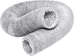Draagbare Airco Afvoerslang - Flexibele Slang - Verkoeling Optimaliseren - Universele Aansluiting - 150 mm x 6 M - Grijs/Wit — thumbnail 1