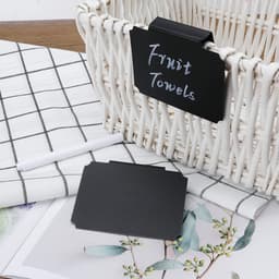 Basket Labels - Bin Clips - Organiseren Opslag - Afneembare Clips - 9 x 6.35 cm - Zwart — thumbnail 2